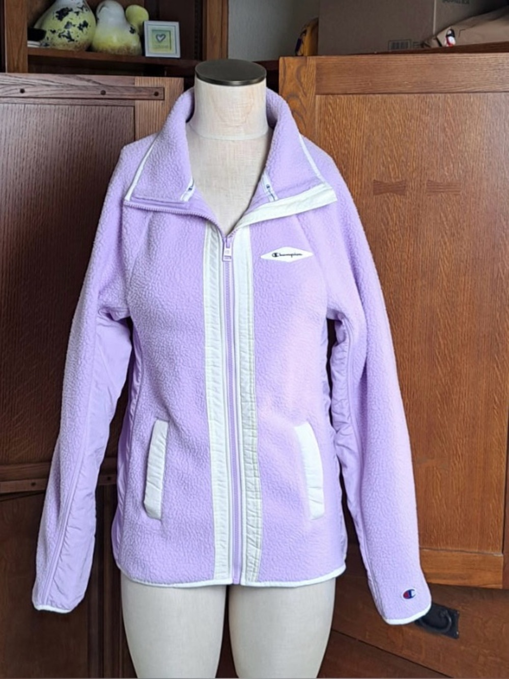 Champion Women’s Lilac Sherpa Fleece Full Zip Jacket Size Small
